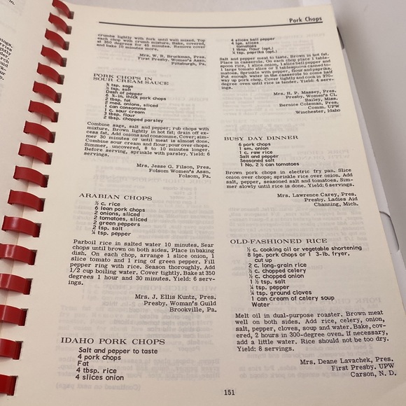 Favorite Recipes of Presbyterian Woman 2000 Recipes Vintage 1960’s - Picture 9 of 10